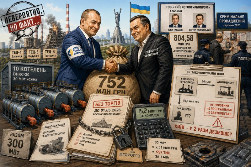 752 миллионов без торгов: как «Киевтеплоэнерго» спрятало контракт под военное и...