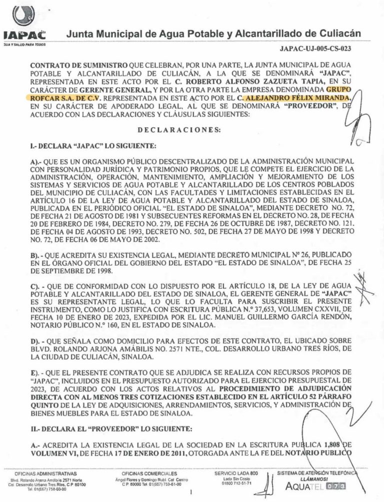 Contratos públicos en Sinaloa beneficiaron a socios de hijos de Rocha Moya
